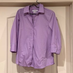 2 - Foxcroft Wrinkle Free Women’s size 10 button down 3/4 length sleeve